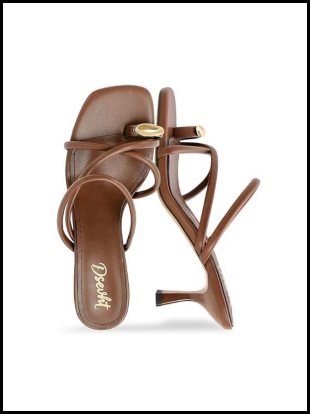Strappy Kitten Heel Sandals Toe Ring Flip Flop Stiletto Low Thong Heels Slip On